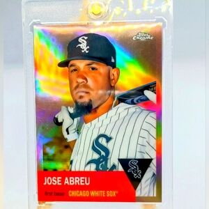 Jose Abreu  SP 48/75 Topps Chrome Rose Gold Refractor #413 Chicago White Sox